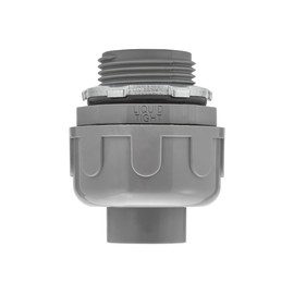 Maxxima 1 in. NPT Straight Liquid Tight Conduit Connectors, Non-Metallic Waterproof Nylon Conduit Fittings (10 Pack)
