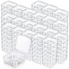 Dimeho 100 Pcs Small Plastic Boxes Beads Storage Containers Mini