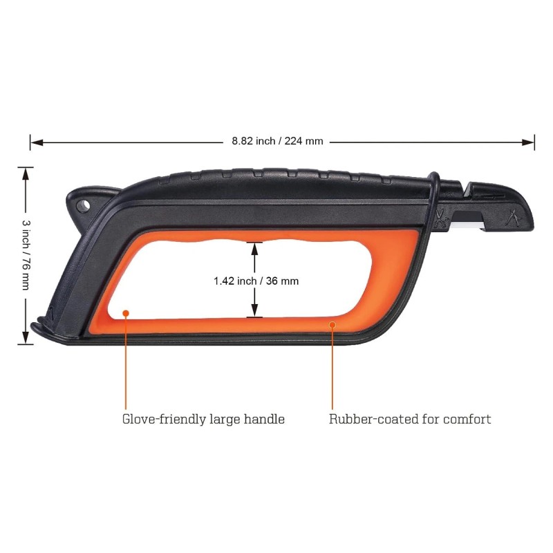 Professional 3-in-1 Sharpener for Knives and Gardening Tools - Easy