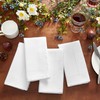 Elrene Home Fashions Alison Hemstitch Border Cloth Fabric Dinner Napkin,