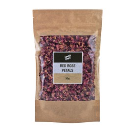 Lowhill Valley Red Rose Petals Herbal Tea - Handpicked Edible Flowers – No Additives or Preservatives – Organically Grown – 100% Pure – 50g