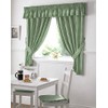 Alan Symonds Gingham Kitchen Curtains Green 46 x 48, 117