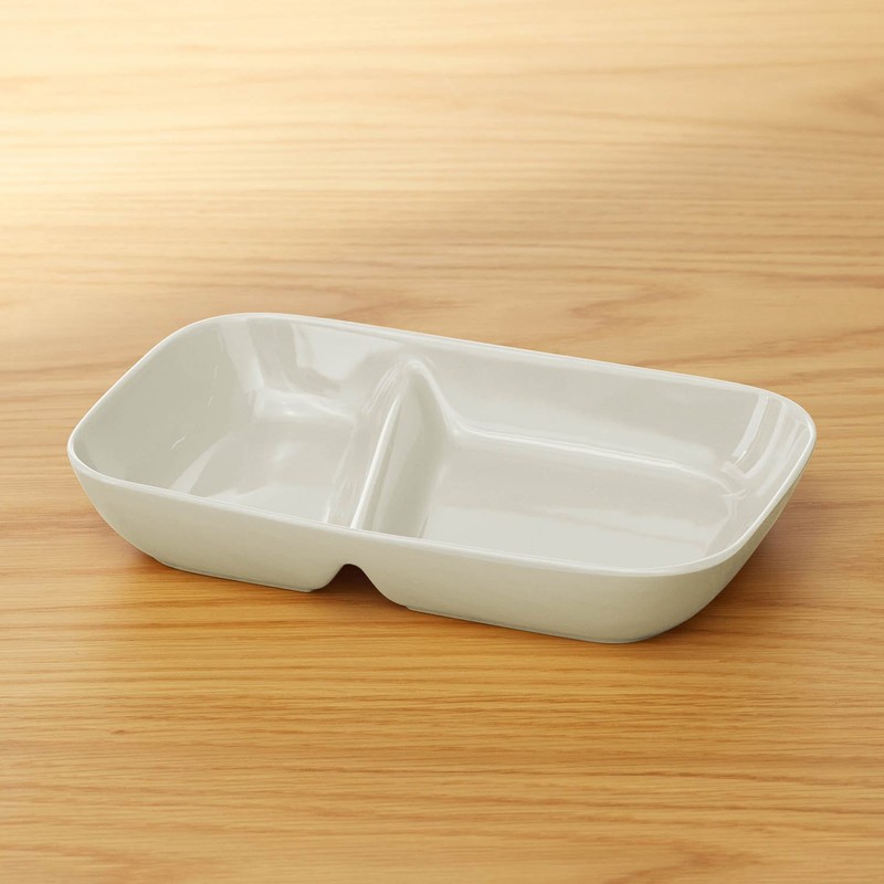 Belle Maison Divider Plate, Deep, Easy to Scoop, Partition Plate,