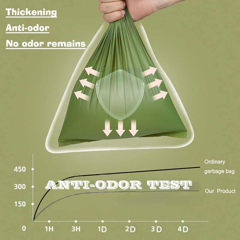 RUIFANDAHK Forest Green Degradable Pet Waste Bags with Dispenser -