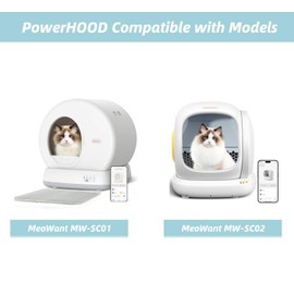 PowerHOOD 12V AC/DC Adapter Compatible with MeoWant Self-Cleaning Cat Litter Box SC02 SC01 MW-SC02 MW-SC01 MW-SC01-Y Integrated Safety Protection Automatic Cat Litter Box Power Supply Cord Charger PSU