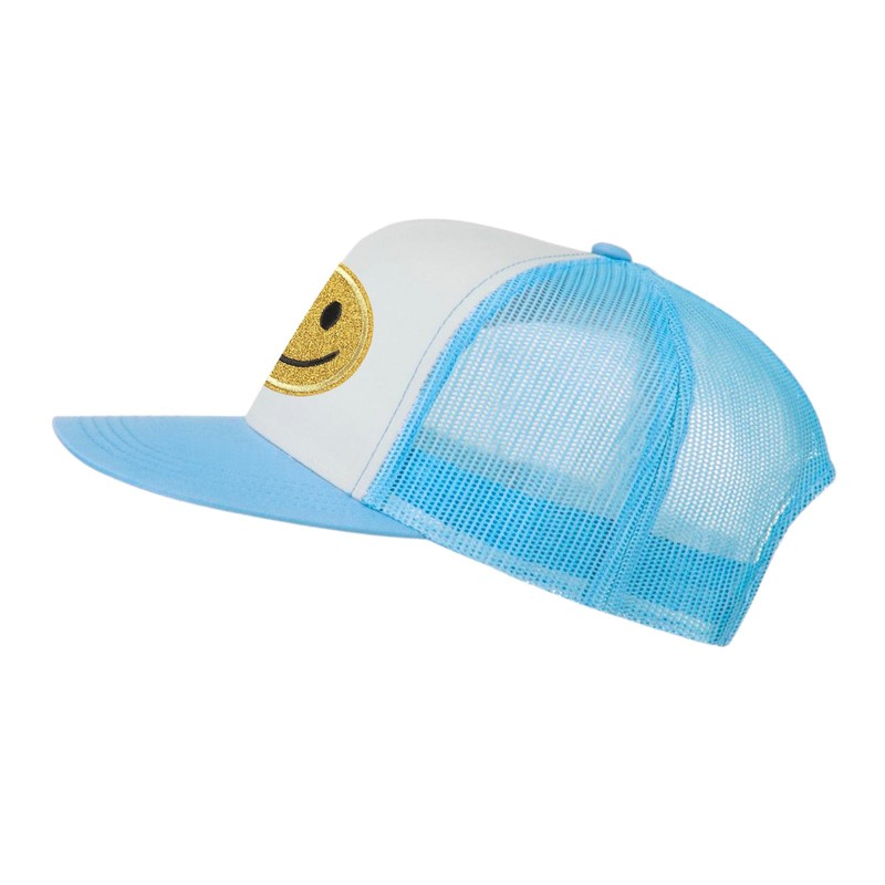 lycycse Sombrero de cara sonriente para mujer, de malla, neón,