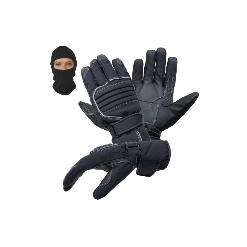 PROANTI Motorcycle Gloves Rain Winter Motorcycle Gloves Set with Balaclava