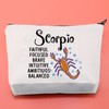BLUPARK Zodiac Sign Cosmetic Bag Horoscope Makeup Bag 12 Constellation