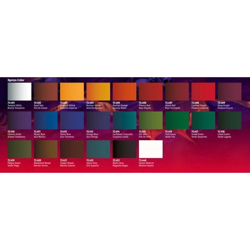 Silu - Vallejo Xpress Colour Acrylic Paint Complete Set 24
