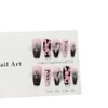 GLORS Luxury Long Coffin Press-On Nails, Pink and Black Gothic