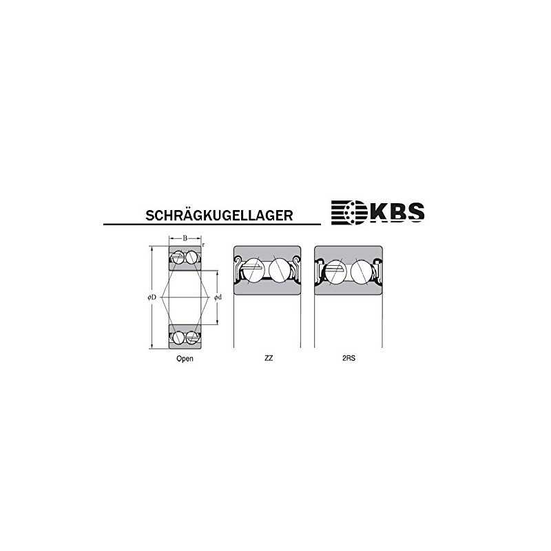 KBS Angular Contact Ball Bearing 3206 2RS
