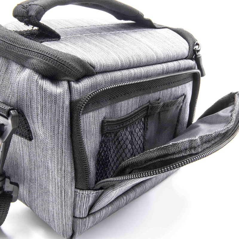 vhbw Polyester Photo Bag Grey Compatible with Panasonic Lumix DMC-GM5,