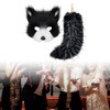 rockible Therian Mask and Tail Furry Tail Keychain Wolf Mask