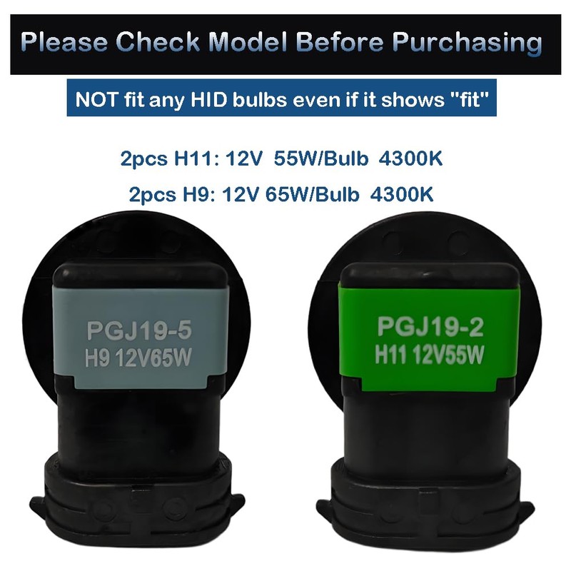 AFCYPPJ for Toyota Tacoma 2016-2025 Headlight Bulbs, H9 H11 High