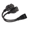 IEC320 C19 to C20 Cable, Dual IEC320-C19 Female to IEC320-C20