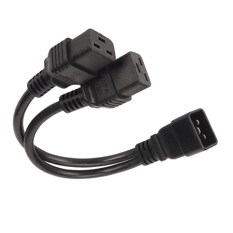 IEC320 C19 to C20 Cable, Dual IEC320-C19 Female to IEC320-C20