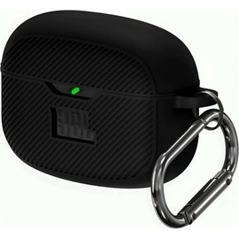 Geiomoo Silicone Case for JBL Vibe Beam 2, JBL Vibe Beam, Protective Cover with Carabiner (Black)