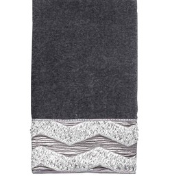 Avanti Linens - Toalla de Punta de los Dedos, Toalla de algodón Suave y Absorbente (colección Chevron Galaxy, Granito)