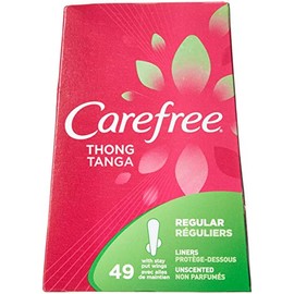 Carefree Thong Pantiliners-Unscented- 49 Count (Pack of 3)