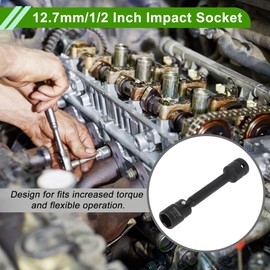 HOPESPANNER Universal 128mm Impact Socket Durable Hardware Tool CR-V 1 Pcs 6 Point 15mm for Car Motorcycle Dirtbike Repair 1/2 Inch Drive