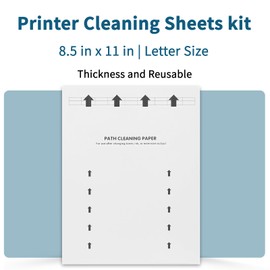Printer Cleaning Sheets 20-Pack-【Removes Ink, Dust, Dirt & Debris】8.5 x 11 Inches,Thickened Design,Durable&Easy to Clean,Compatible with Laser &Inkjet Printers,Copiers (White)