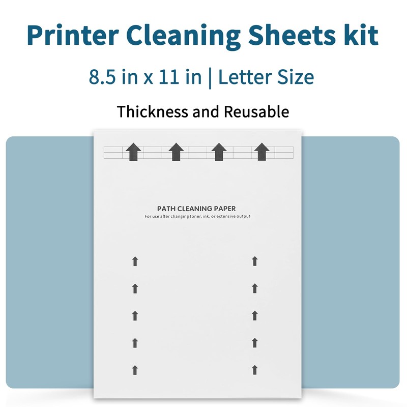 Printer Cleaning Sheets 20-Pack-【Removes Ink, Dust, Dirt & Debris】8.5 x