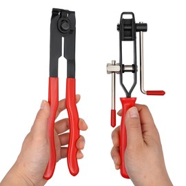 MUALROUS 12Pcs CV Joint Boot Clamp Pliers Kit, CV Joint Boot Clamp Pliers with CV Boot Clamps Kit Car Banding Tool Kit Automotive Hose Axle Pliers for Most Cars