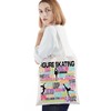 BWWKTOP Figure Skating Tote Bag Figure Skater Gifts Ice Skater
