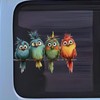 Cartoon Bird Pattern Window Sticker, 4 Counts/set Cute Bird Pattern