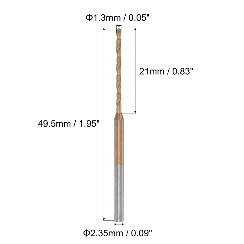 sourcing map Pack of 6 Mini Twist Drill Bits 1.3