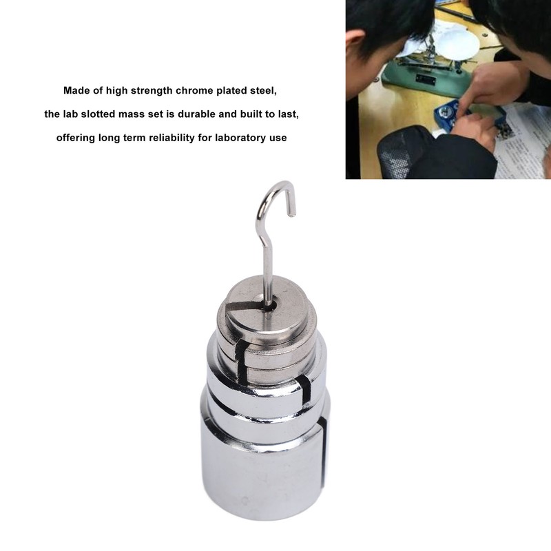 Lab Slotted Mass Set Chrome Plated Steel Accurate 200g 50g