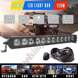 Pefetown 20 Inch Led Light Bar Spot Flood Combo Offroad Boat Car 4WD SUV Fog Driving Lamp