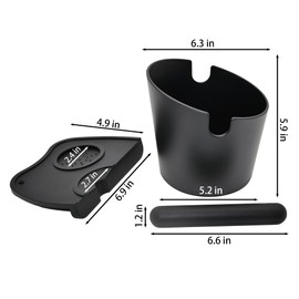 IAOSEN - Caja grande de silicona para café expreso de 6.3 pulgadas, accesorios para máquina de café expreso, juego de 2 con barra extraíble y base antideslizante para el hogar, oficina, barista,