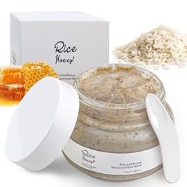 Rice Mask, Korea con Honey, Korean Face Mask, Brightening Honey Rice Mask, Repairs the Skin Barrier, Moisturises, Tightens the Skin, Suitable for All Skin Types, 120 g