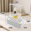 PINVNBY Automatic Bird Bath with Pump,Parrot Bathtub Shower Parakeet Bath