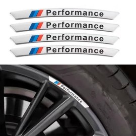 TOMMYFIELD Wheel Sticker Rim Sticker Car Bike Sticker Custom Rim Wheel 4-Piece Set (Silver)