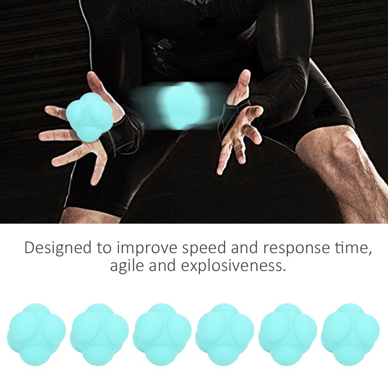 6Pcs Hex Response Silicone Ball Speed Agile Training Equipment Sensitive