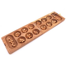 ROMBOL Kalaha – High-Quality Stone Game for 2 People Including Tokens, Model: 3