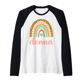 Donna T-Shirt Donna Name Birthday Shirt Gift Raglan Baseball Tee