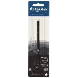 Waterman Ballpoint Refill for Ballpoint Pens, Fine point, Black ink (734254)