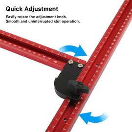 LAXSVG Juice Groove Router Jig for Cutting Board Working Area 23.6 x 23.6 inch Adjustable Router Jigs and Templates for Cutting Board with Metric/Imperial Scales, Router Guides for Woodworking