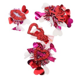OATIPHO 4pcs Heart Shaped Hair Clips for Women and Glittery Sequin Barrettes for Parties Valentine Day Accessories Durable Non Woven Hairpins