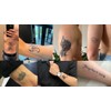 2 Sheets Temporary Arrow Tattoo Compass Tattoo Semi-Permanent Tattoo Long-Lasting