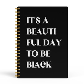 IWGDNJS Inspirational Black Girl Woman Spiral Notebook, African American Gifts, Motivational Black History Notebook for Women Men Note Taking, 5.5x8.3