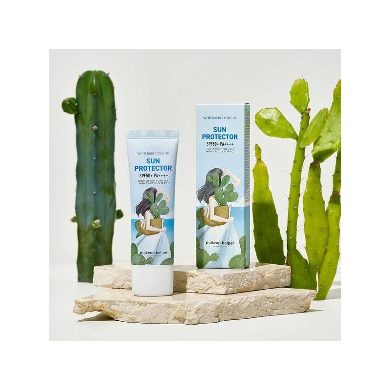 Makeup Helper 화이트닝 톤업 선 프로텍터 SPF50+/PA++++ Whitening Tone-Up Sun
