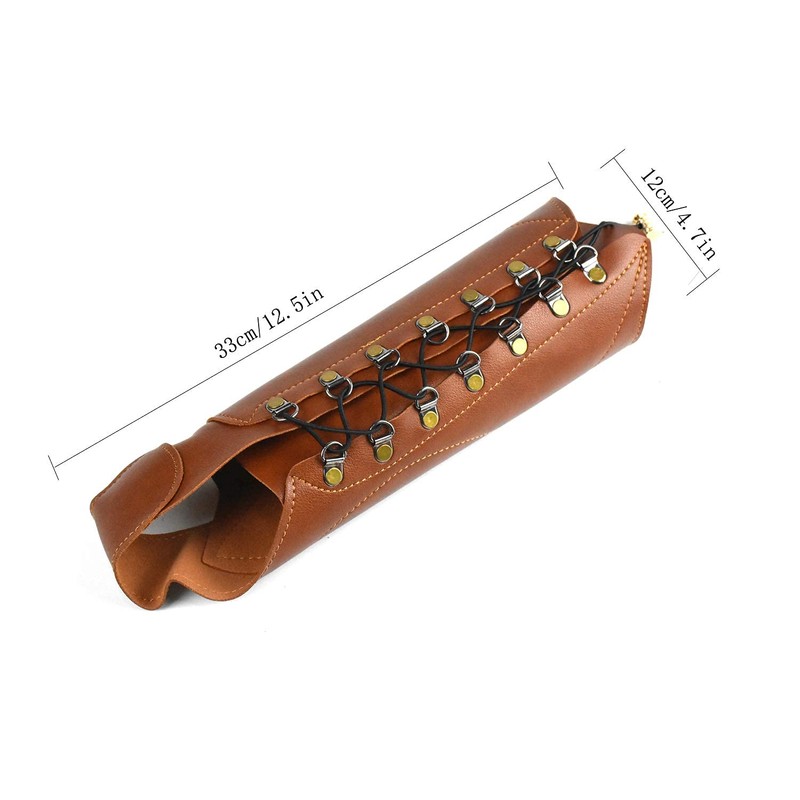 Windfulogo PU Leather Archery Arm Guard Hand Protector Brace Longbow