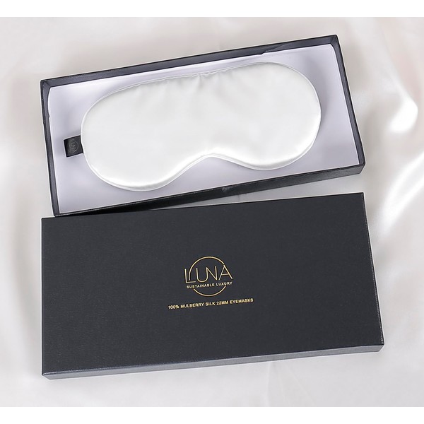 LUNA SUSTAINABLE LUXURY 100% 22 Momme Pure Mulberry Silk, Adjustable