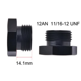 EVIL ENERGY 12AN Block off Cap ORB Plug Fitting Adapter Male Aluminum 2PCS