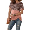 Bunanphy Summer Tops for Women Leopard Twist Knot Front Short