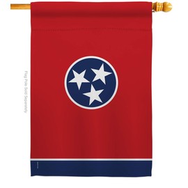 Ornament Collection States Tennessee House Flag Regional USA American Territories Republic Country Particular Area Small Decorative Gift Yard Banner Double-Sided Made in 28 X 40